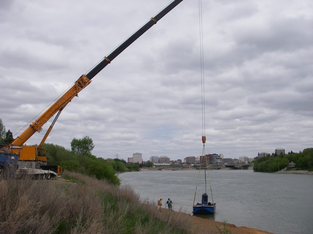 Barge Lift, Saskatoon - Paddock Drilling